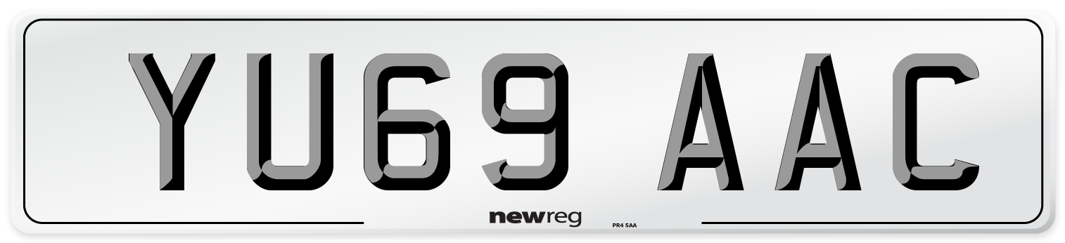YU69 AAC Number Plate from New Reg